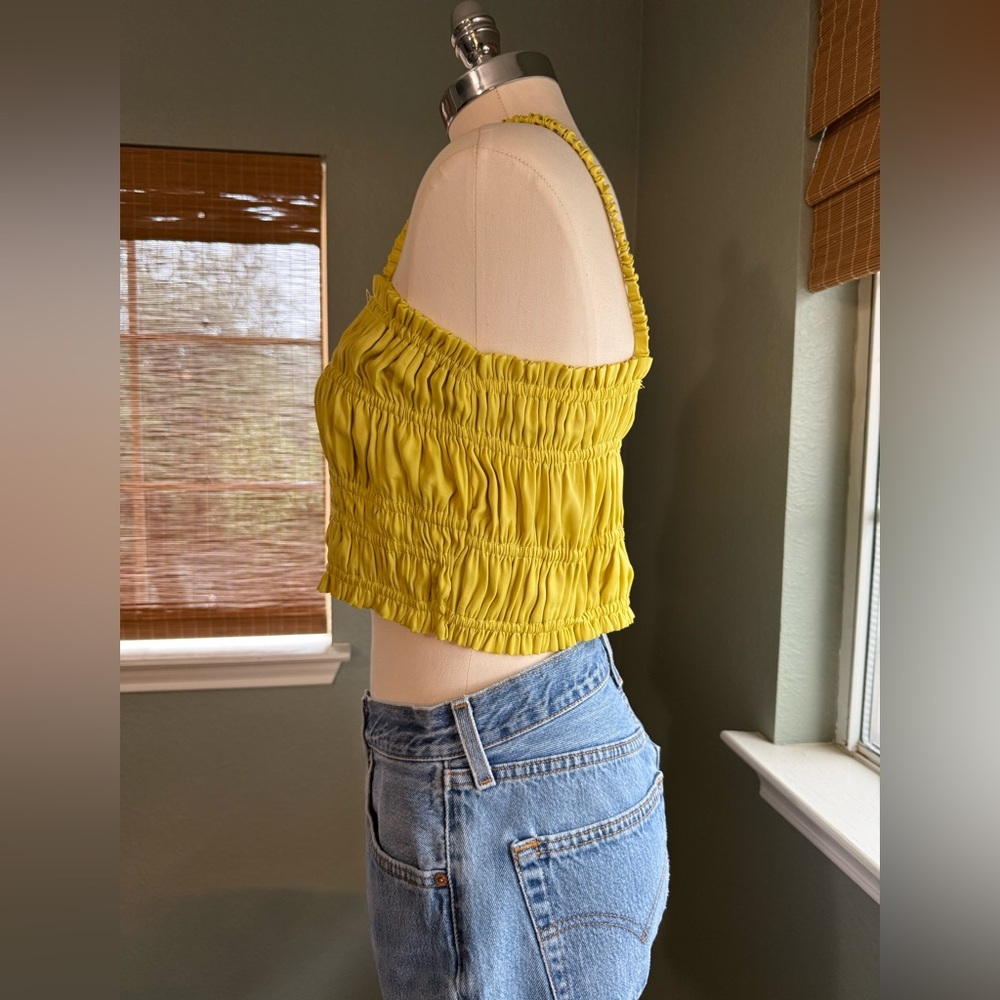 Yellow Smocked Women's Top - Picture 4 of 4